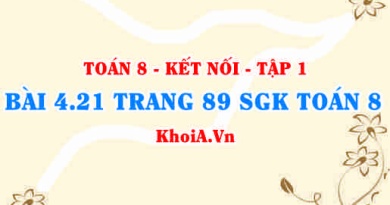 Bài 4.21 trang 89 SGK Toán 8 tập 1 Kết nối tri thức